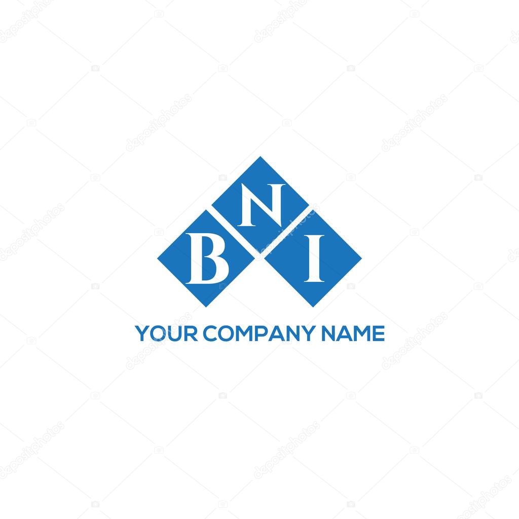 BNI letter logo design on WHITE background. BNI creative initials letter logo concept. BNI letter design.