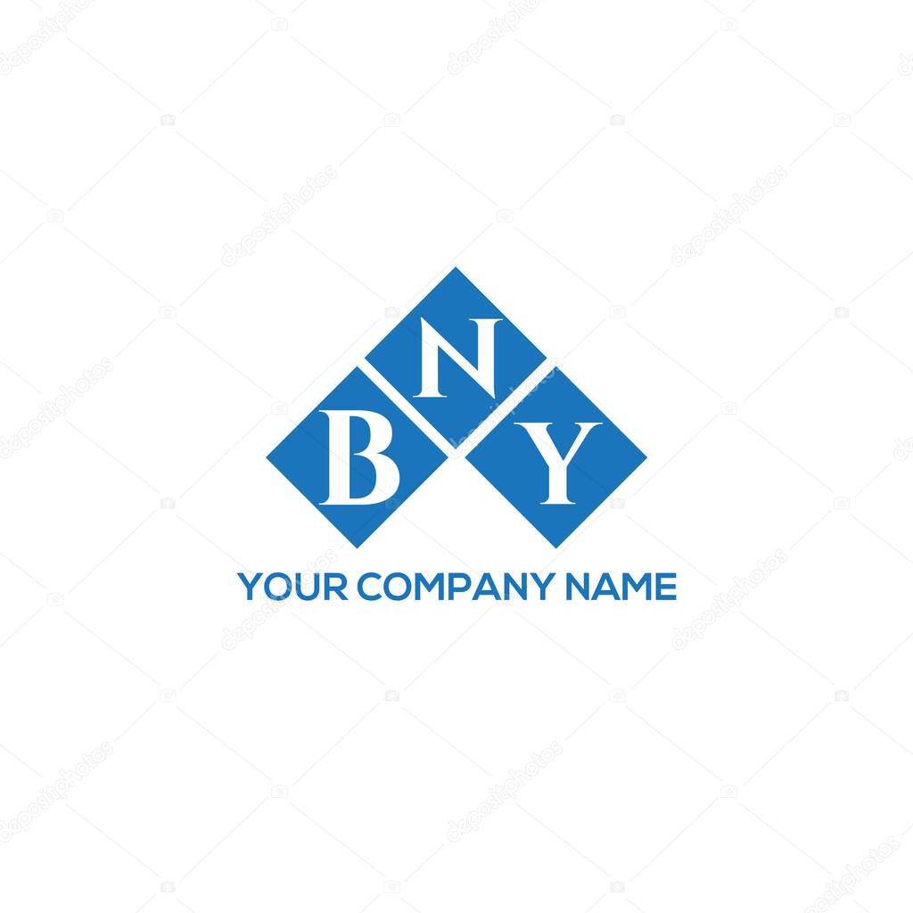 BNY letter logo design on WHITE background. BNY creative initials letter logo concept. BNY letter design.