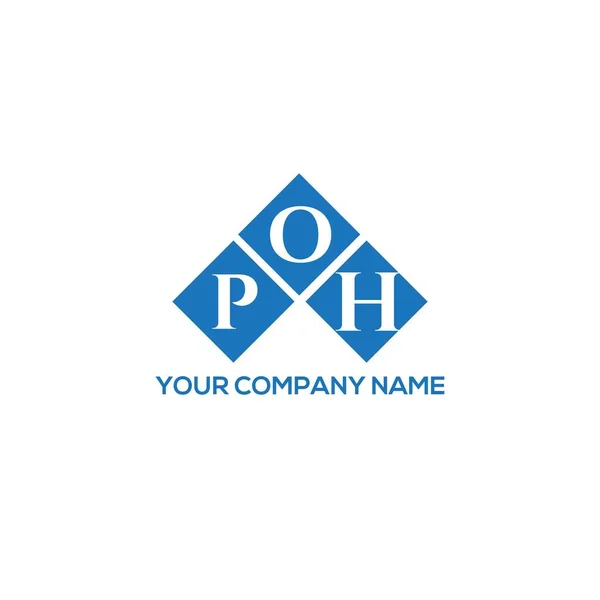 Poh Letter Logo Design White Background Poh Creative Initials Letter — 图库矢量图片