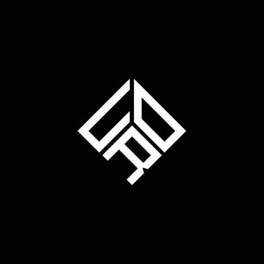 Beyaz arkaplanda UOR harf logosu tasarımı. UOR yaratıcı harflerin baş harfleri logo kavramı. UOR harf tasarımı.
