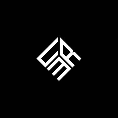Beyaz arkaplanda URM harf logosu tasarımı. URM yaratıcı harflerin baş harfleri logo kavramı. URM harf tasarımı.