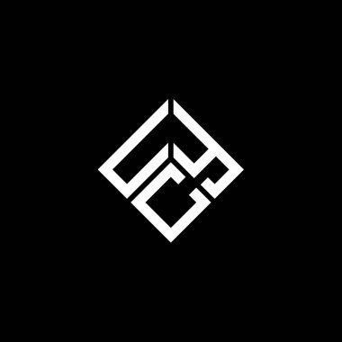 Beyaz arkaplanda UYC harf logosu tasarımı. UYC yaratıcı harflerin baş harfleri logo kavramı. UYC harf tasarımı.