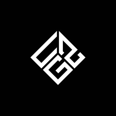 Beyaz arkaplanda UZG harf logosu tasarımı. UZG yaratıcı harflerin baş harfleri logo kavramı. UZG harf tasarımı.