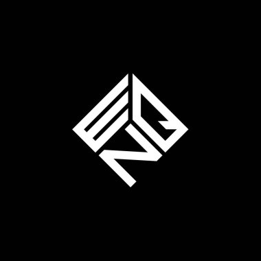 Beyaz arkaplanda WQN harf logosu tasarımı. WQN yaratıcı harflerin baş harfleri logo kavramı. WQN harf tasarımı.