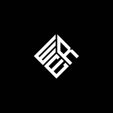 Beyaz arkaplanda WRE harf logosu tasarımı. WRE yaratıcı harflerin baş harfleri logo kavramı. WRE harf tasarımı.