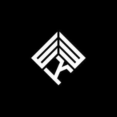 Beyaz arka planda WWK harf logosu tasarımı. WWK yaratıcı harflerin baş harfleri logo kavramı. WWK harf tasarımı.