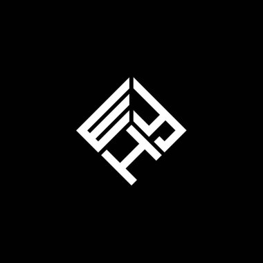 Beyaz arka planda WYH harf logosu tasarımı. WYH yaratıcı harflerin baş harfleri logo kavramı. WYH harf tasarımı.