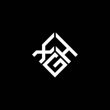 Beyaz arkaplanda XHG harf logosu tasarımı. XHG yaratıcı harf logosu konsepti. XHG harf tasarımı.