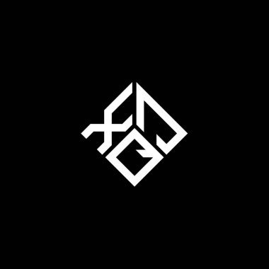 Beyaz arka planda XJQ harfi logo tasarımı. XJQ yaratıcı harf logosu konsepti. XJQ harf tasarımı.