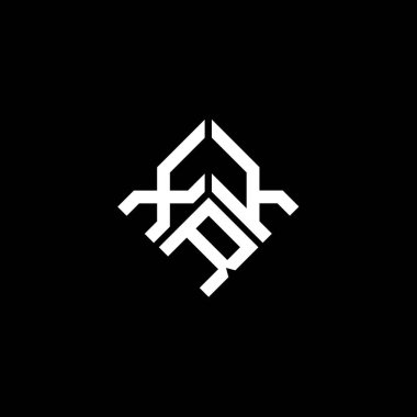 Beyaz arkaplanda XKR harf logosu tasarımı. XKR yaratıcı harflerin baş harfleri logo kavramı. XKR harf tasarımı.