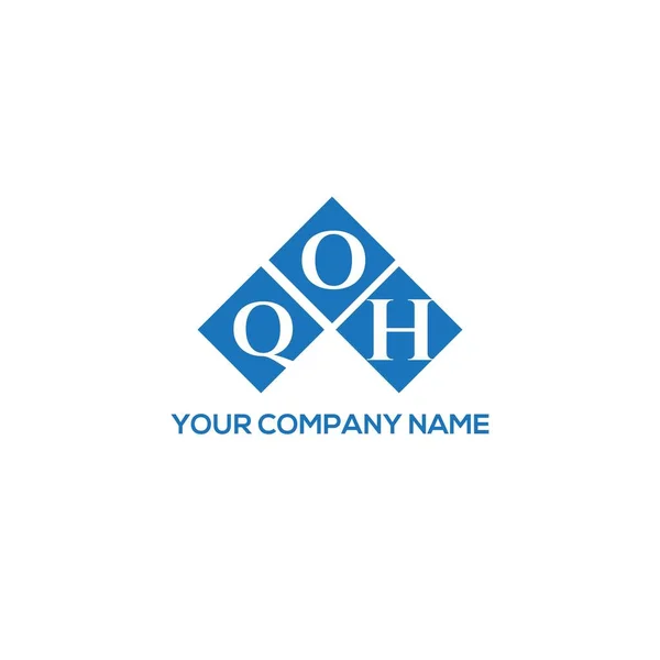 Qoh Design Logotipo Carta Fundo Branco Qoh Iniciais Criativas Conceito — Vetor de Stock