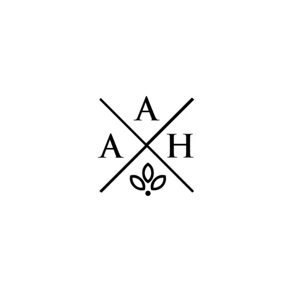 白い背景にAahの文字のロゴデザイン Aahクリエイティブイニシャルレターロゴコンセプト Aah手紙デザイン — ストックベクタ