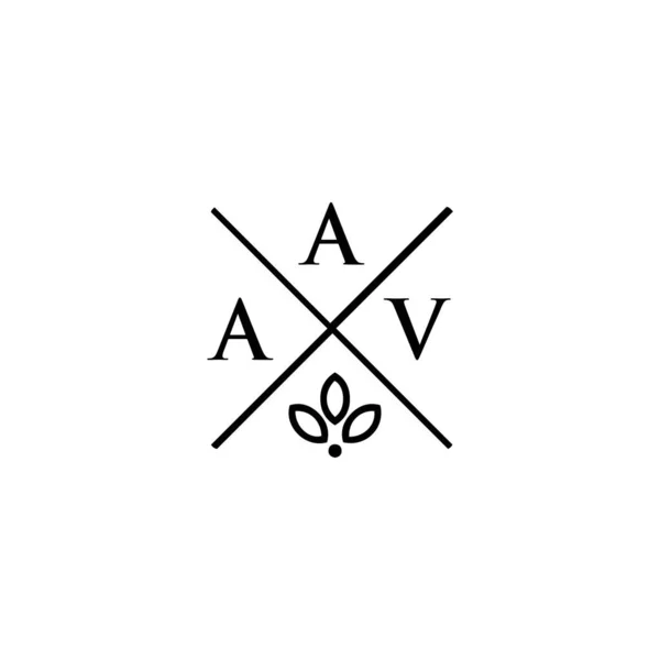 Aav Letter Logo Design White Background Aav Creative Initials Letter — Stock Vector