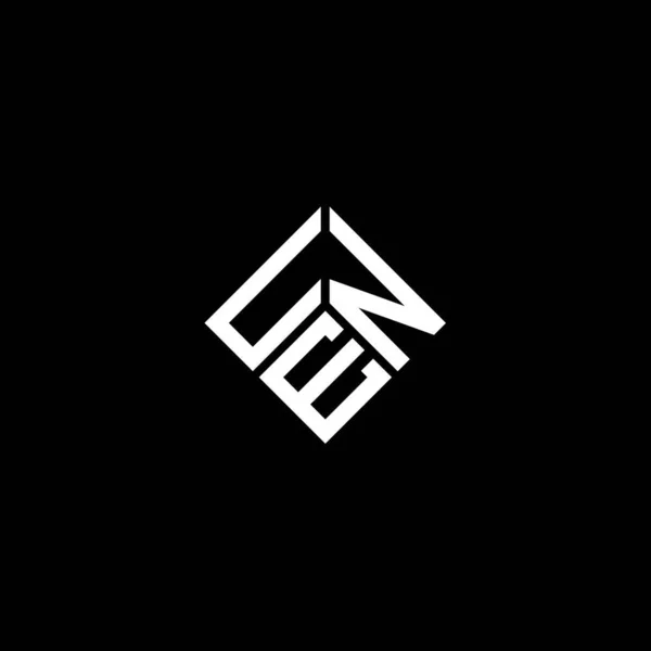 Une Letter Logo Design White Background Une Creative Initials Letter — Image vectorielle