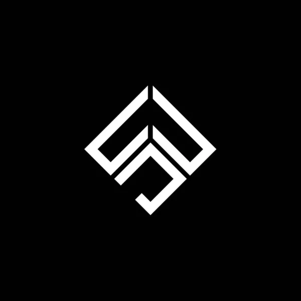 Ujレターのロゴデザインはホワイトを基調としています Ujクリエイティブイニシャルレターロゴコンセプト Uj手紙デザイン — ストックベクタ