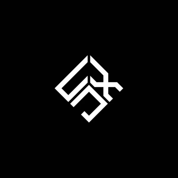 Diseño Del Logotipo Letra Uxj Sobre Fondo Blanco Uxj Iniciales — Vector de stock