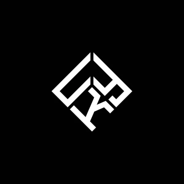 Desain Logo Huruf Uyk Pada Latar Belakang White Uyk Kreatif - Stok Vektor
