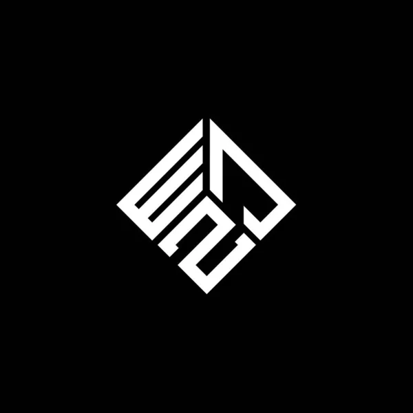Diseño Del Logotipo Letra Wjz Sobre Fondo Blanco Wjz Iniciales — Vector de stock