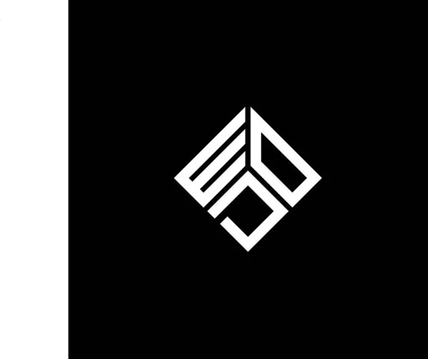 Wod Letter Logo Design White Background Wod Creative Initials Letter — ストックベクタ