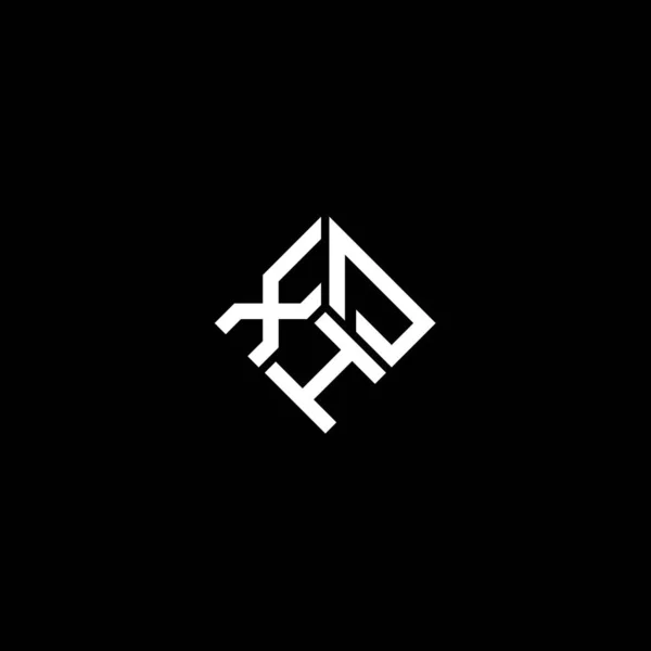 白地にXdh文字のロゴデザイン Xdhクリエイティブイニシャルレターロゴコンセプト Xdh文字デザイン — ストックベクタ