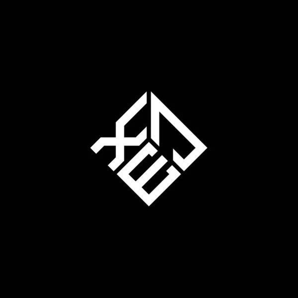 Xje Design Logotipo Carta Fundo Branco Xje Iniciais Criativas Conceito — Vetor de Stock