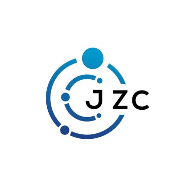 Beyaz arka planda JZC harfli teknoloji logosu tasarımı. JZC yaratıcı harflerin baş harfleri IT logosu kavramı. JZC harf tasarımı.