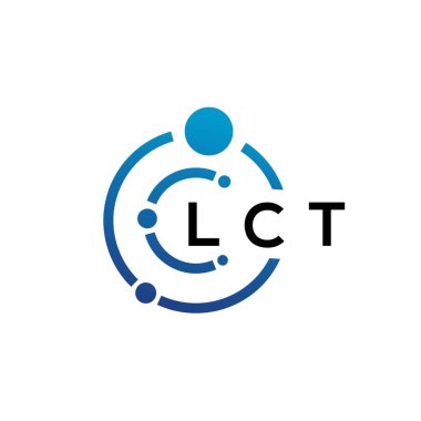 Beyaz arka planda LCT harfli teknoloji logosu tasarımı. LCT yaratıcı harflerin baş harfleri IT logosu konsepti. LCT harf tasarımı.