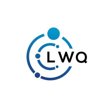 Beyaz arka planda LWQ harfli teknoloji logosu tasarımı. LWQ yaratıcı baş harfleri IT logosu konsepti. LWQ harf tasarımı.