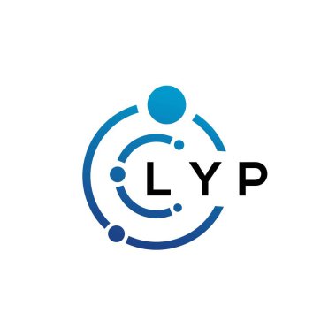 Beyaz arka planda LYP harfli teknoloji logosu tasarımı. LYP yaratıcı baş harfleri IT logosu konsepti. LYP harf tasarımı.