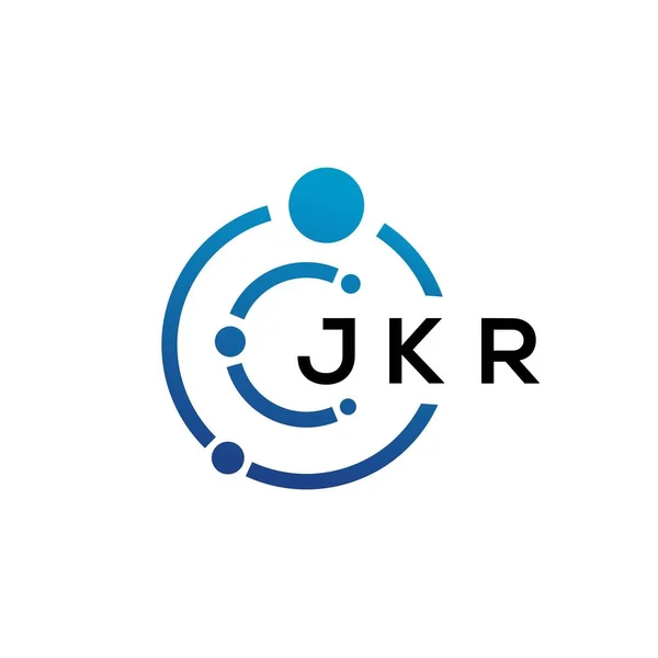 Технологічний Дизайн Логотипу Jkr Білому Тлі Творчі Ініціали Jkr Посилаються — стоковий вектор