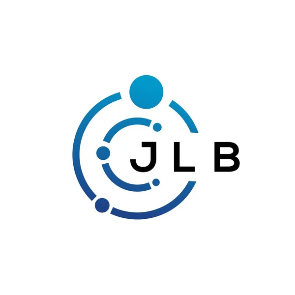 Diseño Del Logotipo Tecnología Letras Jlb Sobre Fondo Blanco Jlb — Archivo Imágenes Vectoriales