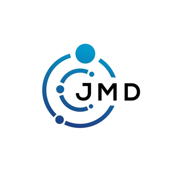 Технологічний Дизайн Логотипу Jmd Білому Тлі Творчі Ініціали Jmd Посилаються — стоковий вектор