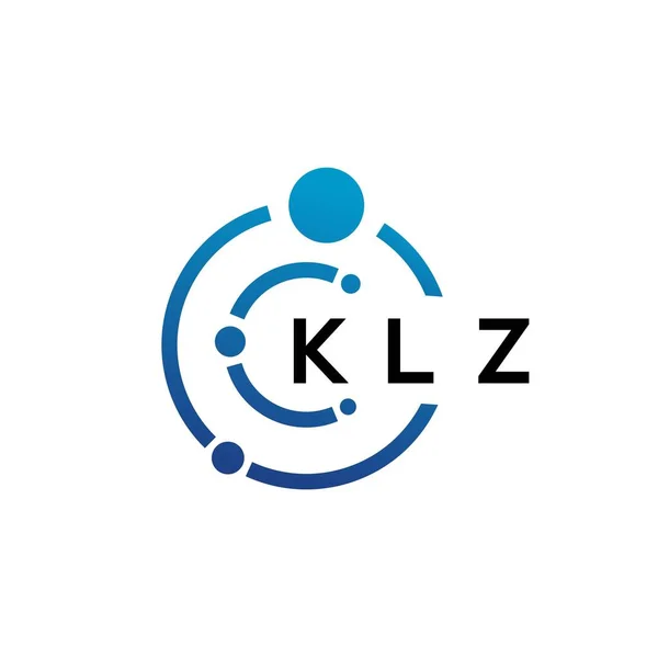 Klz Betű Technológia Logó Design Fehér Háttérrel Klz Kreatív Kezdőbetűk — Stock Vector