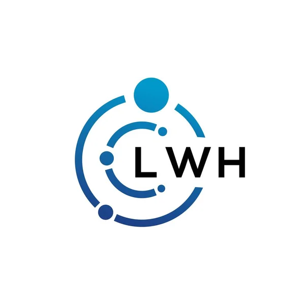 白を背景にLwh文字技術ロゴデザイン LwhクリエイティブイニシャルレターItロゴコンセプト Lwh文字デザイン — ストックベクタ