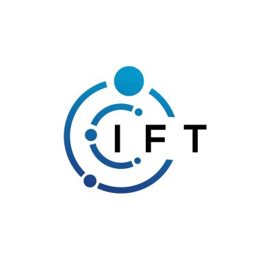 Beyaz arka planda IFT harfli teknoloji logosu tasarımı. IFT 'nin baş harfleri IT logosu. IFT harf tasarımı.