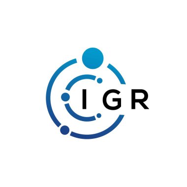 Beyaz arka planda IGR harfli teknoloji logosu tasarımı. IGR yaratıcı baş harfleri IT logosu konsepti. IGR harf tasarımı.