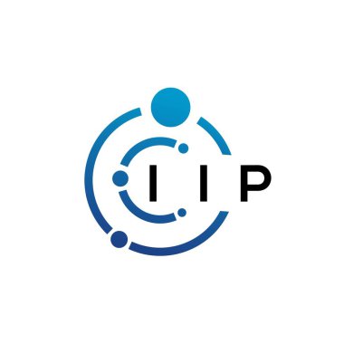 Beyaz arka planda IIP teknolojisi logosu tasarımı. IP yaratıcı harflerin baş harfleri IT logosu kavramı. IIP harf tasarımı.