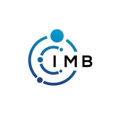 Beyaz arka planda IMB harfli teknoloji logosu tasarımı. IMB yaratıcı harflerin baş harfleri IT logosu konsepti. IMB harf tasarımı.