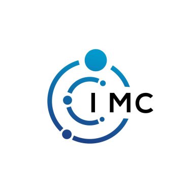 Beyaz arka planda IMC harfli teknoloji logosu tasarımı. IMC yaratıcı baş harfleri IT logosu konsepti. IMC harf tasarımı.