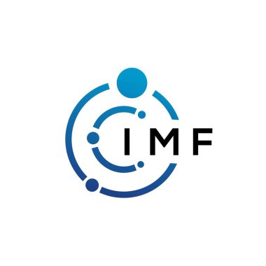 IMF mektup teknolojisi logosu beyaz arka planda tasarlandı. IMF yaratıcı harfleri IT logosu konsepti. IMF mektup tasarımı.