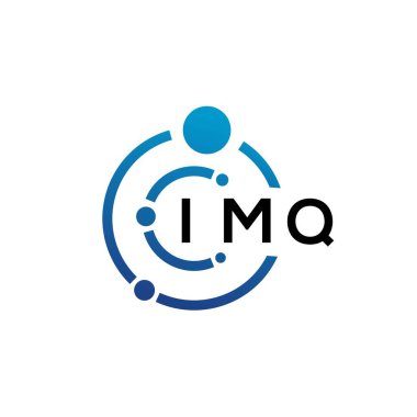 Beyaz arka planda IMQ harfli teknoloji logosu tasarımı. IMQ yaratıcı baş harfleri IT logosu konsepti. IMQ harf tasarımı.
