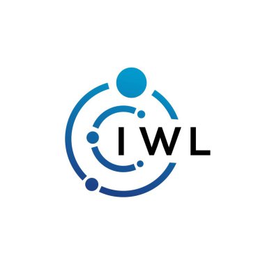 Beyaz arka planda IWL mektup teknolojisi logosu tasarımı. IWL yaratıcı baş harfleri IT logosu konsepti. IWL harf tasarımı.