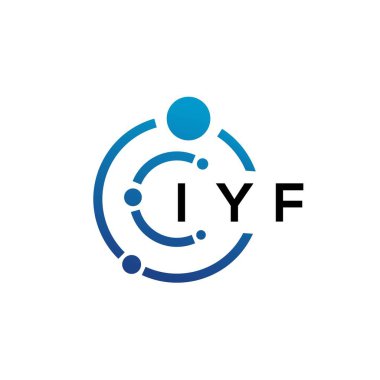 Beyaz arka planda IYF mektup teknolojisi logosu tasarımı. IYF yaratıcı harflerin baş harfleri IT logosu konsepti. IYF harf tasarımı.