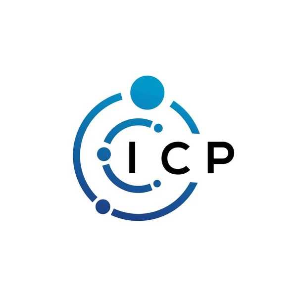 Icp Дизайн Логотипу Білому Тлі Творчі Ініціали Icp Літеру Логотип — стоковий вектор