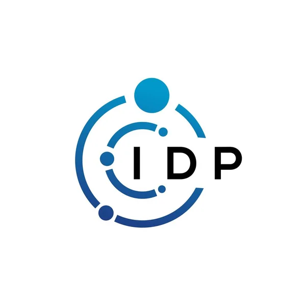 Idp Lettre Technologie Logo Design Sur Fond Blanc Idp Initiales — Image vectorielle