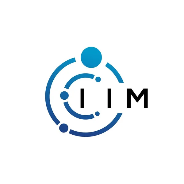 Iim Lettre Technologie Logo Design Sur Fond Blanc Iim Initiales — Image vectorielle