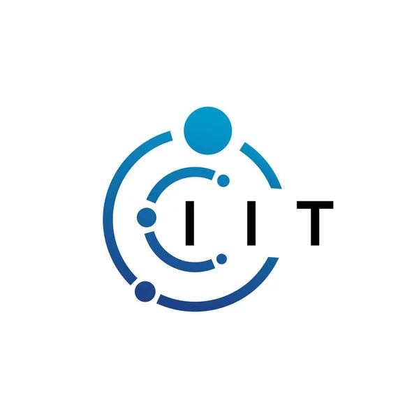 Iit Lettre Technologie Logo Design Sur Fond Blanc Iit Initiales — Image vectorielle