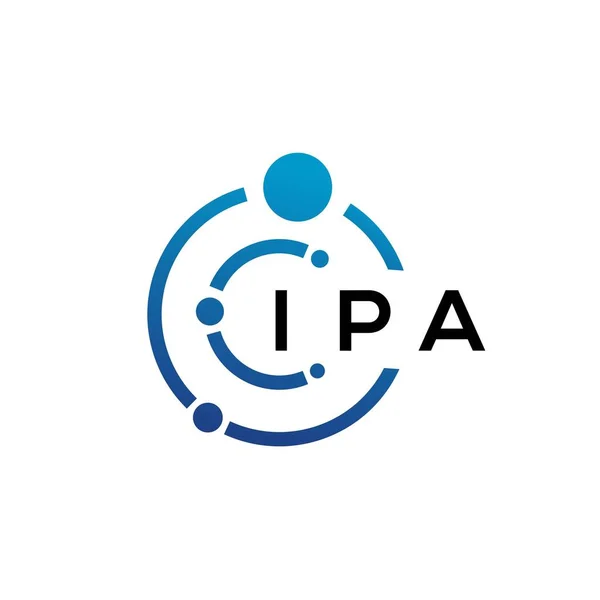 Технологічний Дизайн Логотипу Ipa Білому Тлі Творчі Ініціали Ipa Мають — стоковий вектор
