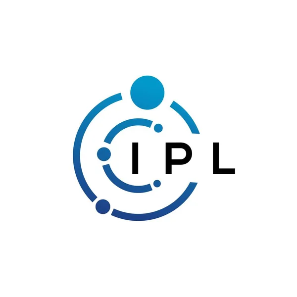 Ipl Lettre Technologie Logo Design Sur Fond Blanc Ipl Initiales — Image vectorielle