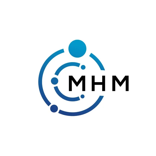 Mhm Letter Technology Logo Design White Background Mhm Creative Initials — ストックベクタ